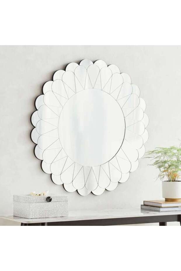 Bella Wall Mirror Dia 80cm - Silver