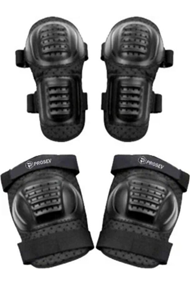Motorcycle Knee Pad Elbow Pad Set Motor Knee Pad Elbow Pad Set with Tape Tightening and Bleeding Features