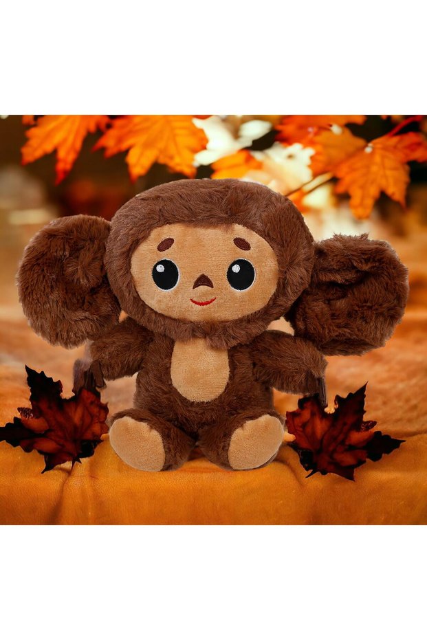 Imported Fabric Cute Monkey Cheburashka Cheburashka Figure Plush Toy with Sound and Music Sleep & Play Arkad