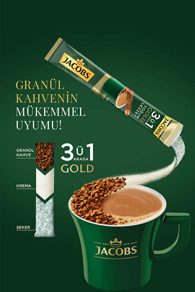 3'ü 1 Arada Gold Yoğun Lezzet Karışım Kahve 40'lı Kutu - 2
