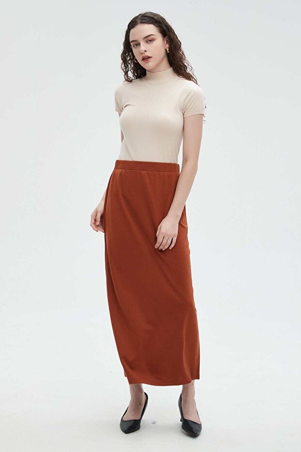 Solid Maxi Skirt - 4