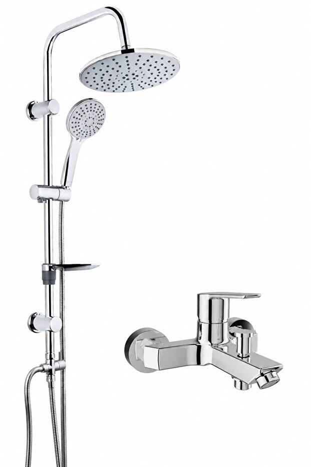 Mare Bathroom Faucet and Tema 53230 Rain Tondo Tepe Shower Set Chrome Bathroom Set