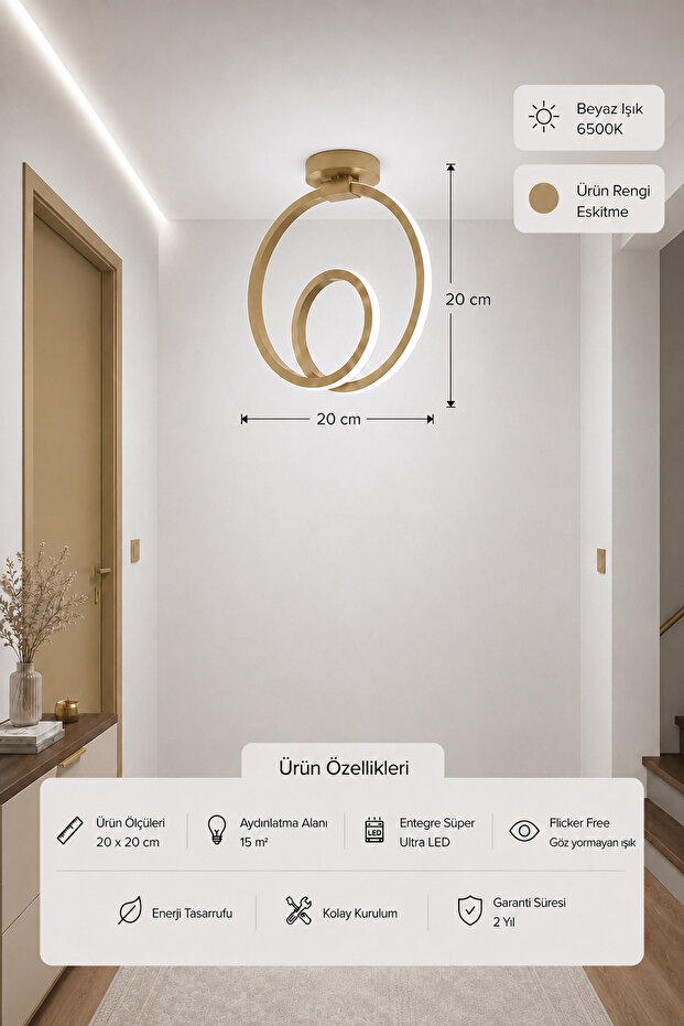 Ovira LED Plafonyer Avize - 2