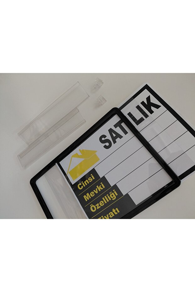 620820-Şef Real Estate Display Frames Transparent 20 Pieces with Extra Images