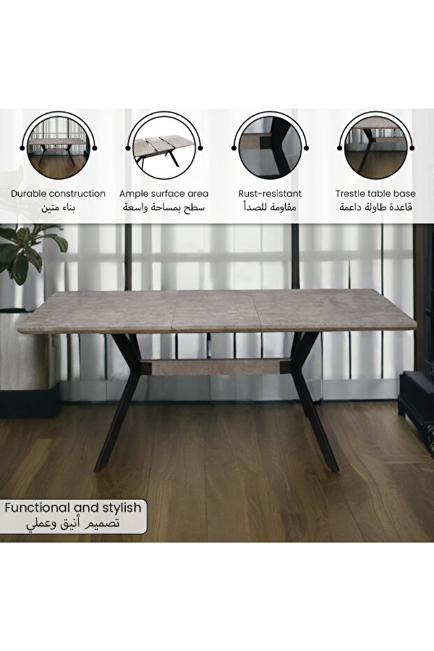 High-Quality and Durable MDF Extendable Dining Table - 4