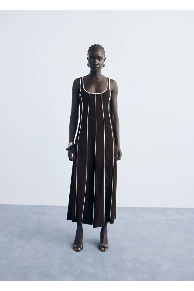 Gestreiftes Baumwollkleid - 2