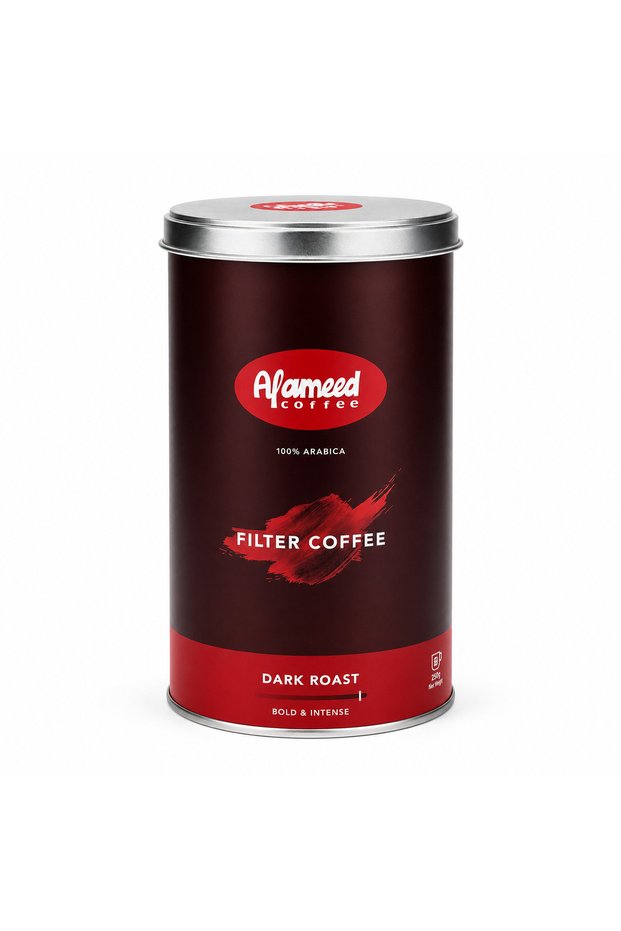 Alameed Coffee Filter Coffee Dark Roast قهوة العميد Dark Roast Filter Coffee Size 420g