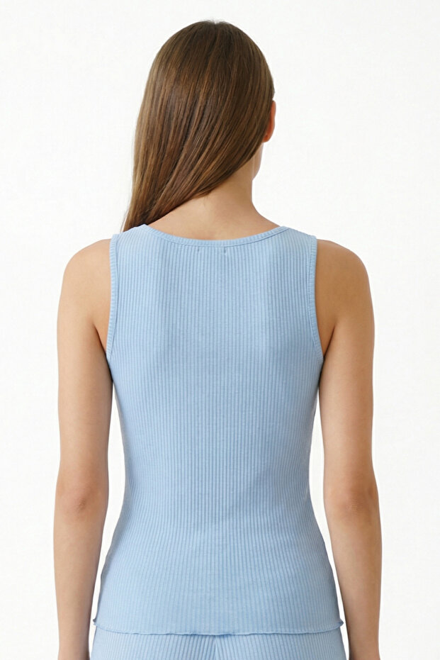 Blue Ella Solid Athlete Pajama Top - 2