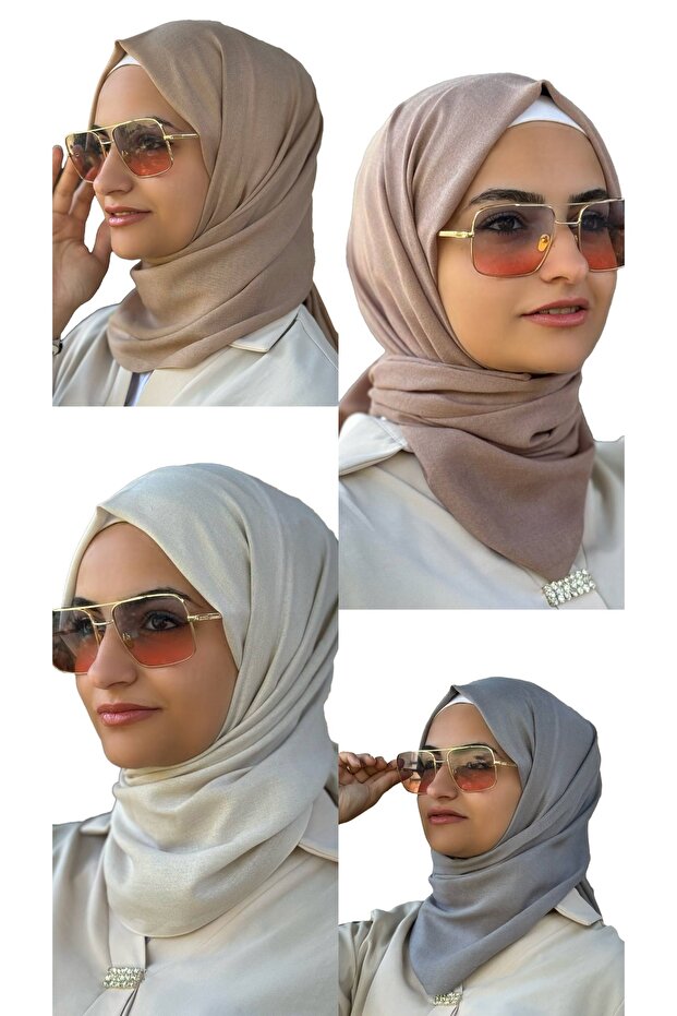 4 Pashmina Shawls Viscose Cotton 150 Gr