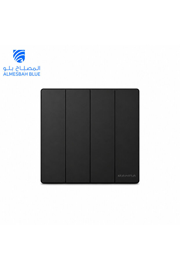 مفتاح حائط يانا بأربع أزرار باللون الأسود