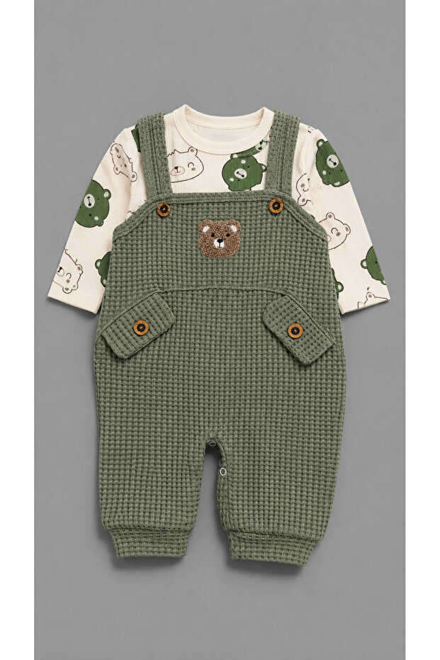 Baby Boy 3-Piece Bodysuit Set with Slopet Socks, Cotton Fabric Set