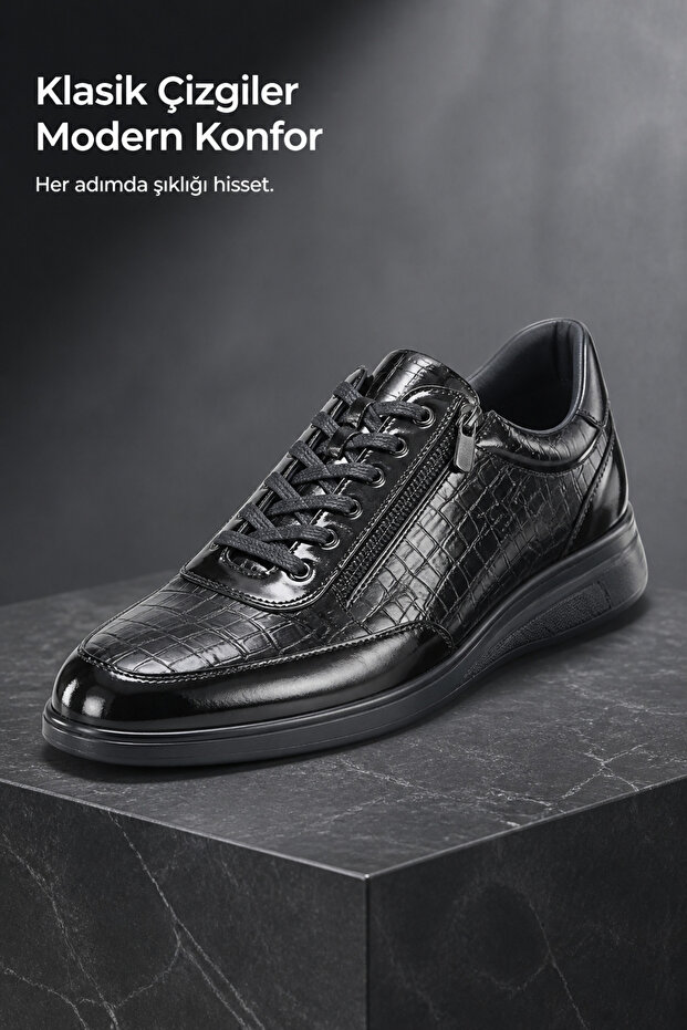 Men's Genuine Leather Classic Sneaker Shoes