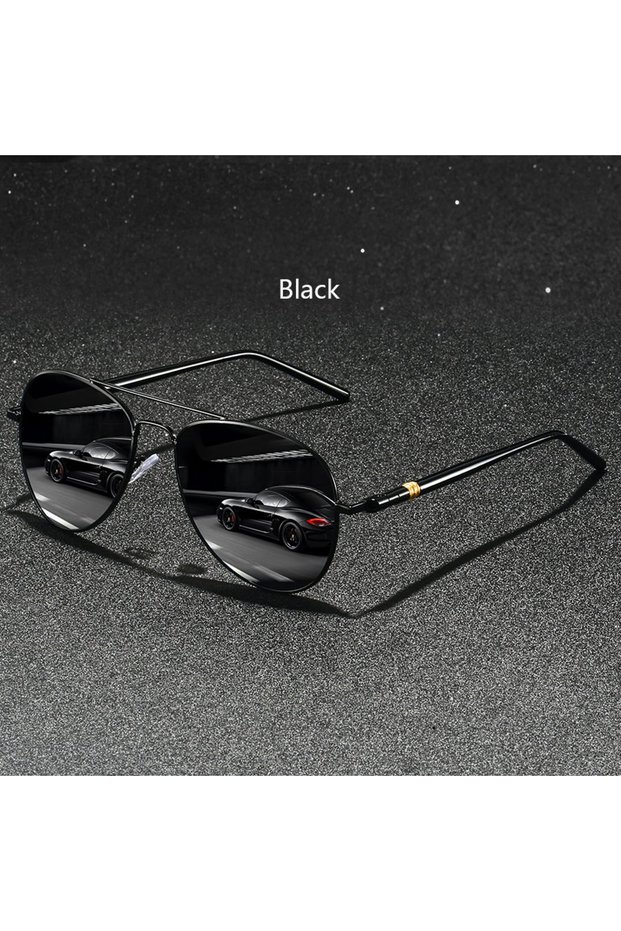 Black Fashion Vintage Metal Rotunditye Sunglasses Men Women Fishing Driving Luxury Brand Designer Su