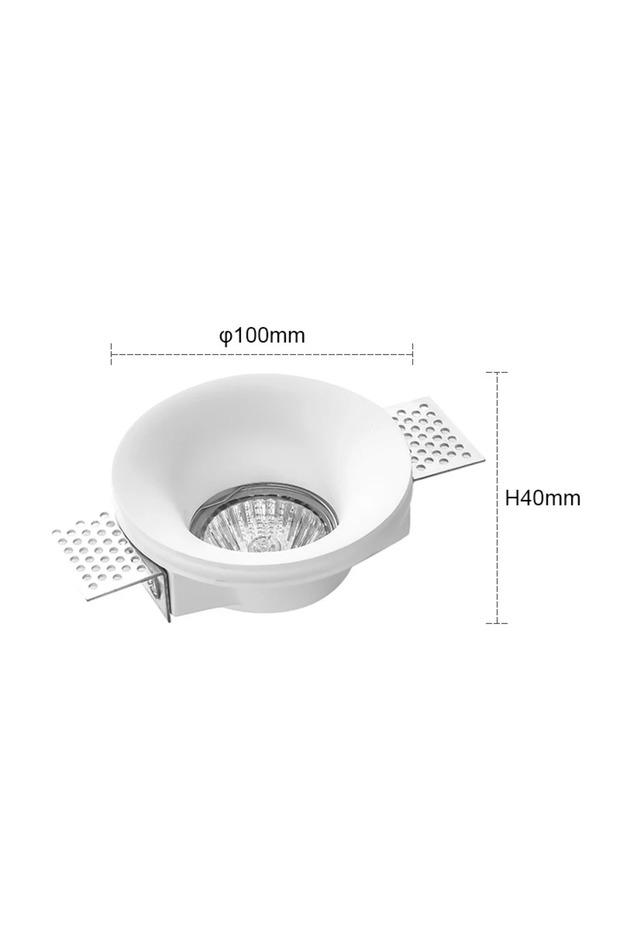 GU10 Warm White NV1018 Recessed Gypsum Downlight Ceiling Lamp GU10 LED Anti-Glare Embedded Borderles