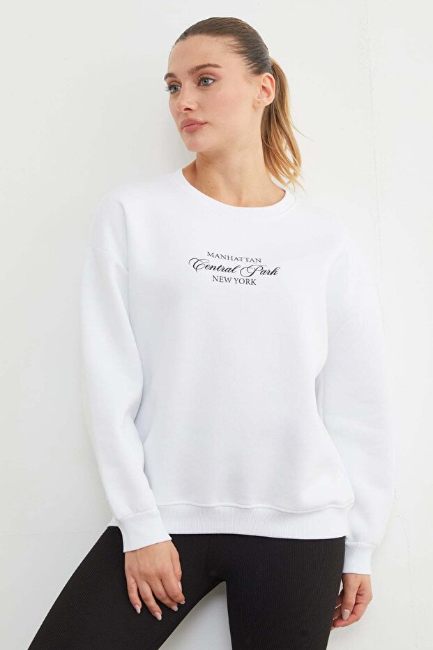 3 Thread Manhattan Printed Crew Neck Sweatshirt