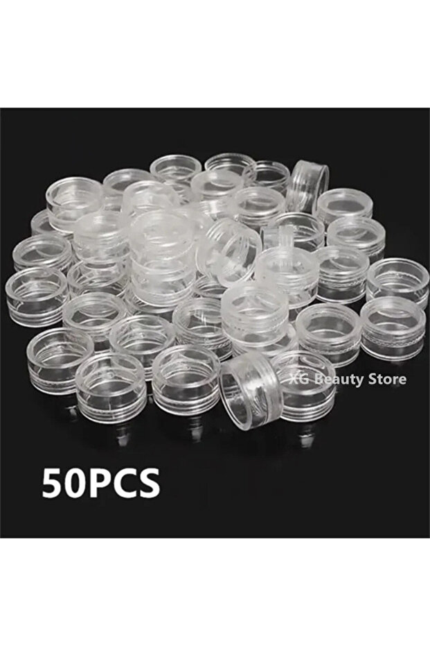50pcs 50/100/300pcs 5g Transparent Cosmetic Bottles Containers Pot Sample Clear Cream Jar For Nail A
