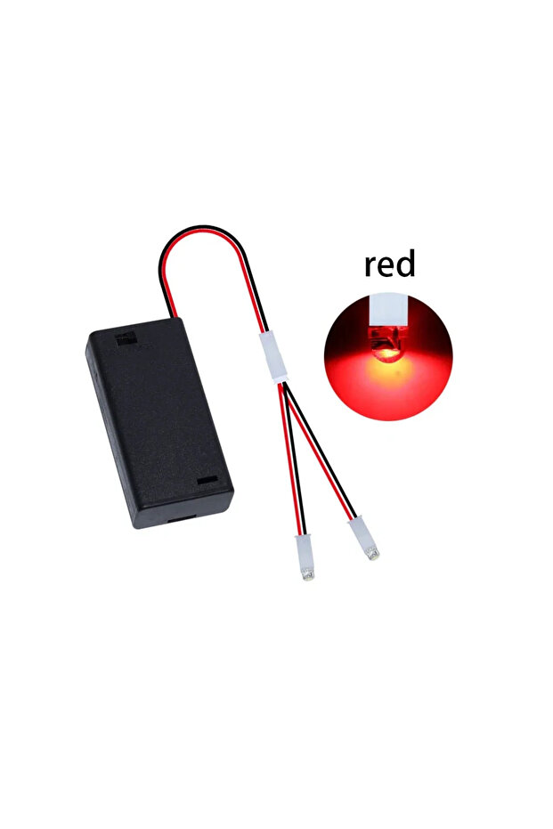 Double Red New LED Lamp Beads Small Night Light No. 5 Battery Small Bulb DIY Creative Model Light