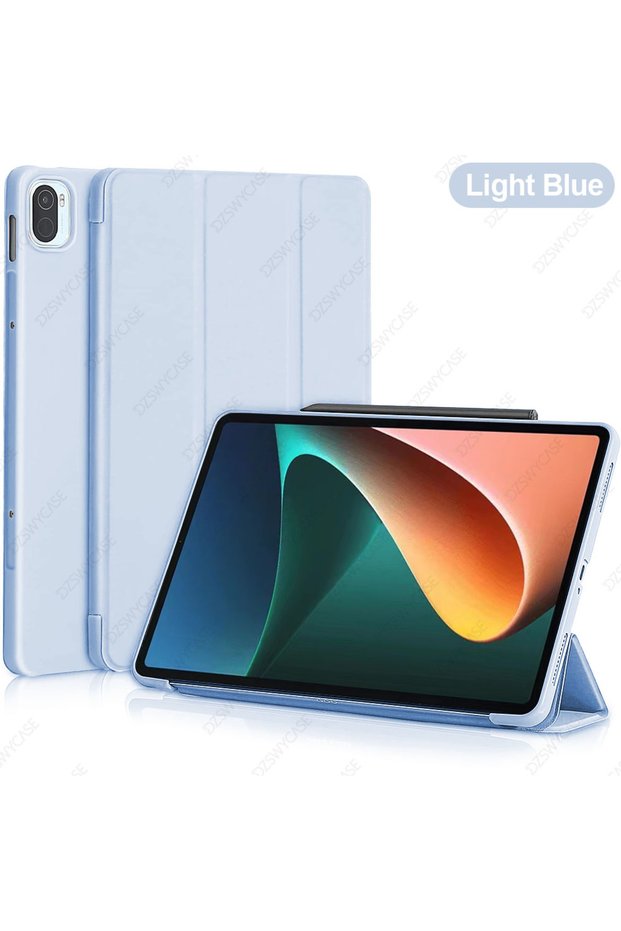Light Blue Case for Xiaomi Mi Pad 5/5 Pro 11 Inch 2021, Smooth Front Cover and Soft Back Cover, Auto