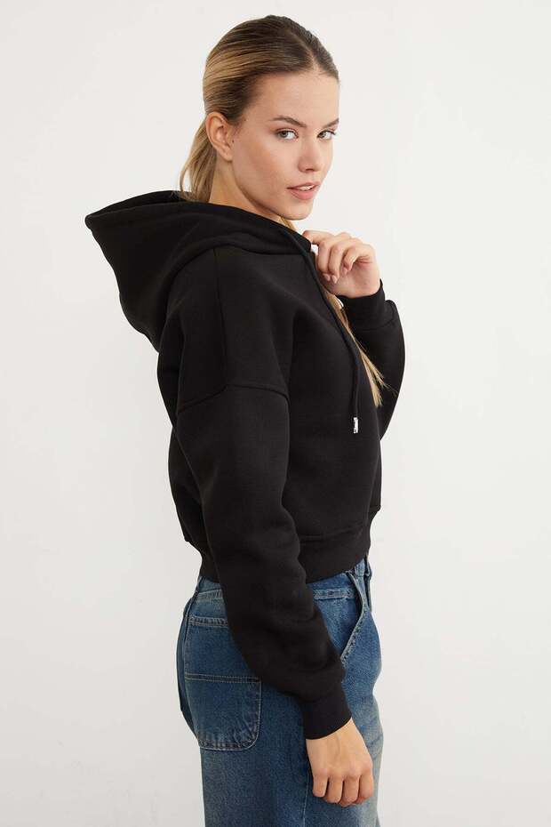 3 Thread Basic Hooded Sweatshirt - 6