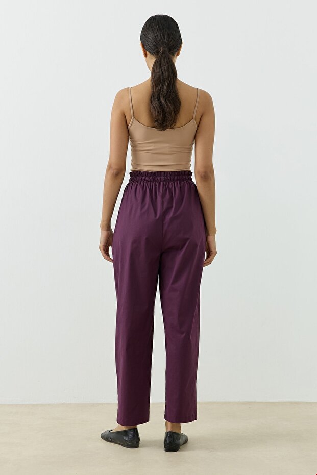 Else Poplin Trousers Plum