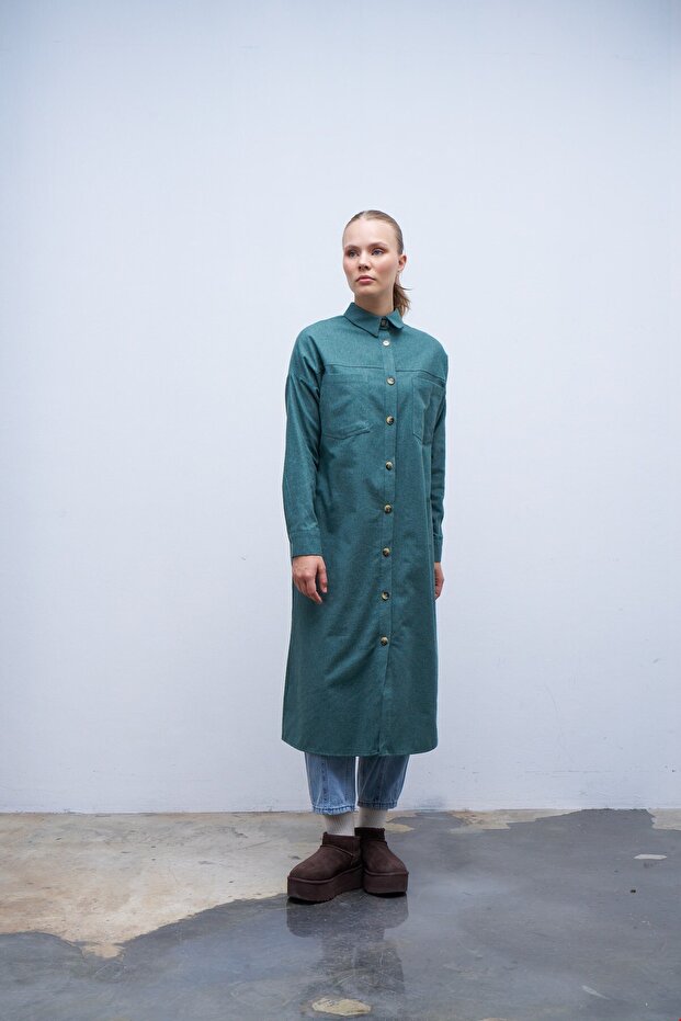 Belted Shirt Green
