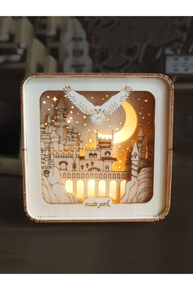 Castle 3D Wooden Puzzles Castle Model Kit Night Lights For Kids Desk Decorations Birthday Christmas