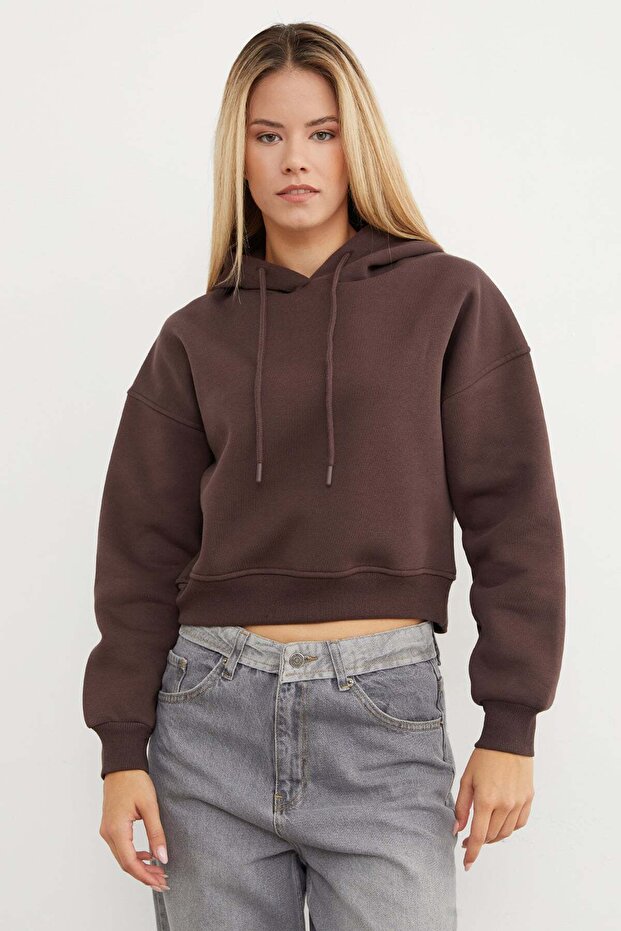 3 Thread Basic Hooded Sweatshirt - 1