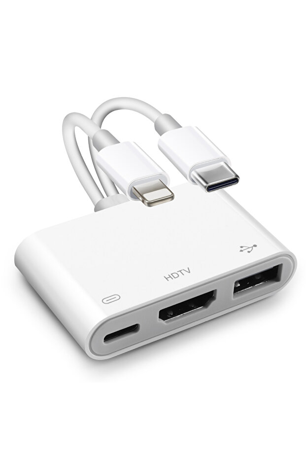 model 3 1080P HD HDMI-Compatible Projection Cable Adapter Audio Sync Screen Connector For Lightning