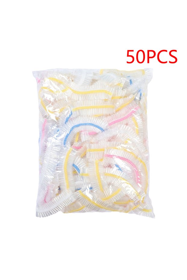 Multicolor-50pcs 500Pcs Disposable Food Cover Fresh-keeping Food Cover Plastic Colorful Elastic Wrap