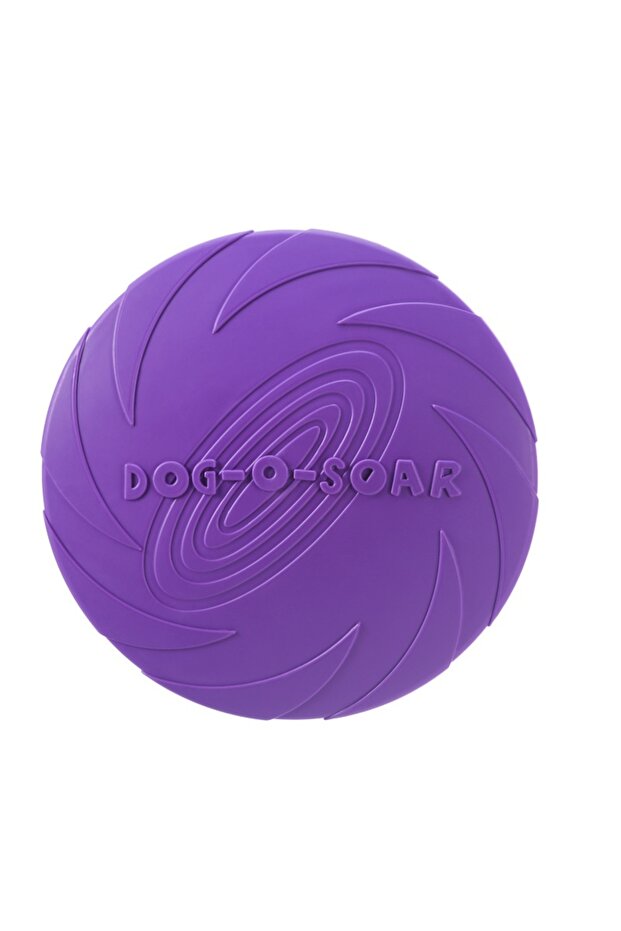 M-18CM Purple Interactive Silicone Flying Saucer Toy for Dogs And Cats Chew Resistant Flying Disc Pe