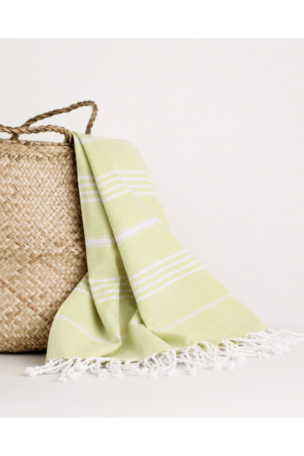 Organic Certified 100% Cotton Striped Sultan Peshtamal / Beach, Bath, Sauna, Spa, Pool Towel