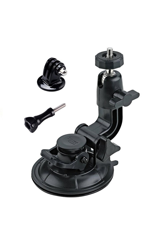 black color 9CM Car Suction Cup Universal Phone Holder Adjustable 1/4 Adapter For GoPro 13 12 11 10