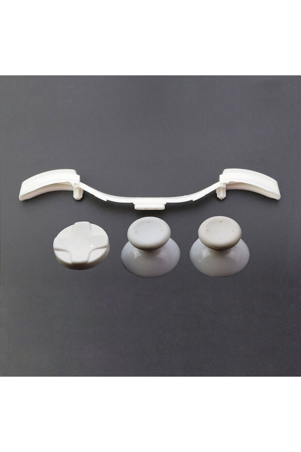 زر مصد أبيض LB RB لجهاز التحكم Xbox 360 3D Analog Thumb Sticks Grip Caps Cross D-pad D
