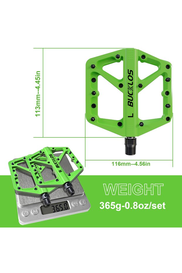 Green Pedals DU Bearing Bicycle Pedal Platform Ultralight Nylon Road Mountain Bike P
