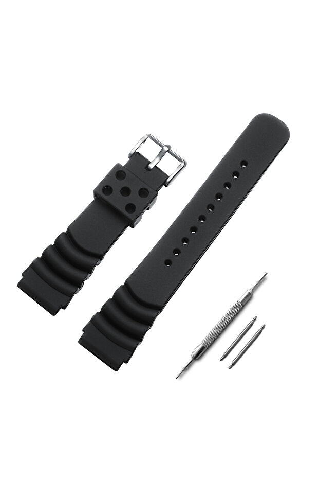 22mm black ADDIESDIVE Watch Strap 20mm 22mm Stainless Steel Buckle Strap Premium Soft Bracelet...