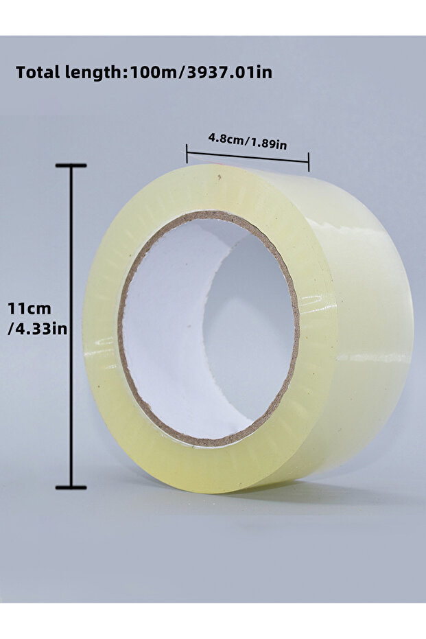 4.8cm x 100m Low-Noise Silent Transparent packing Tape Strong Adhesion Transparent Tape BOPP Logisti