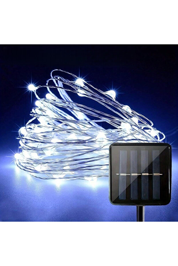 1PC 7M50LED White 1PC 7M/12M/22M/32M Copper Wire Fairy Light String,Solar-powered,8 Lighting Modes,U