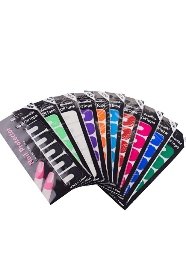 100pcs 50/100Pcs U-Shaped Nail Protector Stickers Disposable Peel Off Anti-overflow Nail Polish Guar