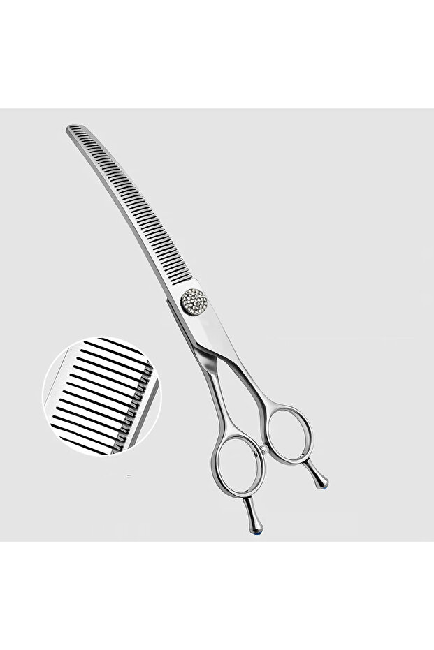 curved thin 25 Dog Grooming Scissors, Curved Scissors Thinning Scissors for Dog Grooming, Pet Curved