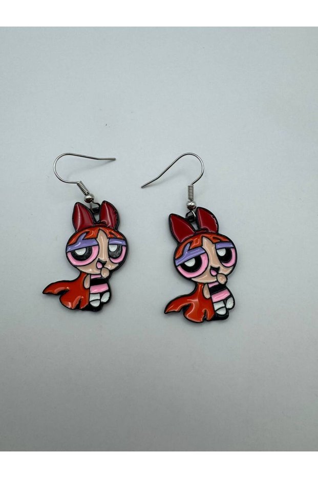 Powerpuff Girls Blossom Figured Earrings – Cute and Fun Design