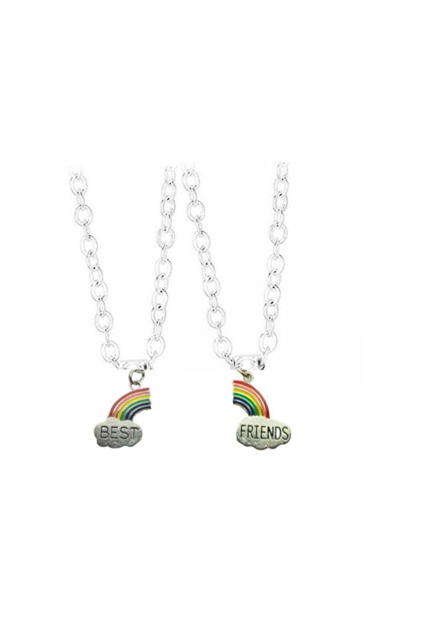 Best Friends Rainbow Double Couple Bff Necklace