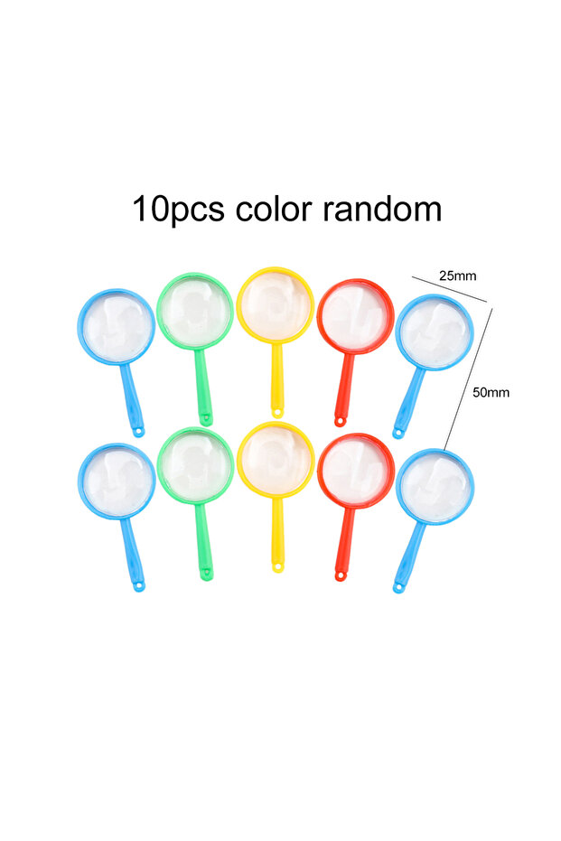 10color 10/20/50pcs Mini Magnifying Glass Children Observation Tools School Outdoor Use Scientific S