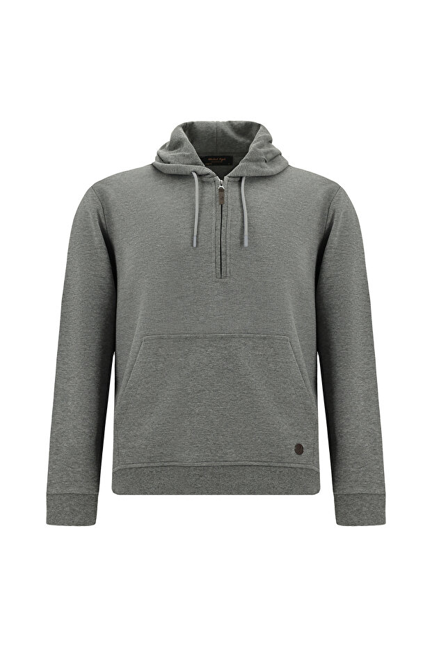 Hooded Regular Fit Zippered Patterned Cotton Pack of Pocketed Sweatshirts