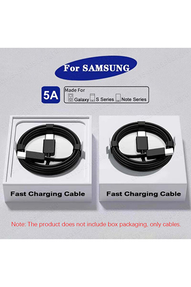 كابل USB-C أسود بطول متر واحد، قطعتان، بقدرة 45 واط، يدعم الشحن السريع (PD)، متوافق مع هواتف S20، S21، S22، S23 Ultra، Note 10 5G، A53، A54، Super