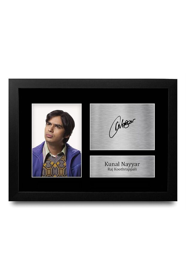 Kunal Nayyar Big Bang Theory Raj Signed Autograph Photo TV Memorabilia – Framed