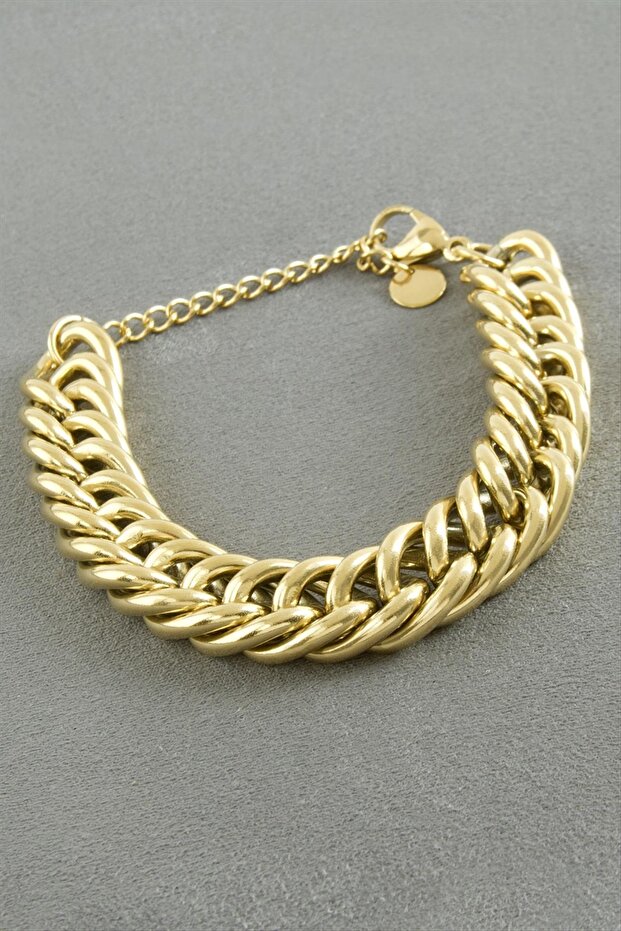 Gldisptm Thick Chain Luxury Steel (14951) Bracelet-Silver Color