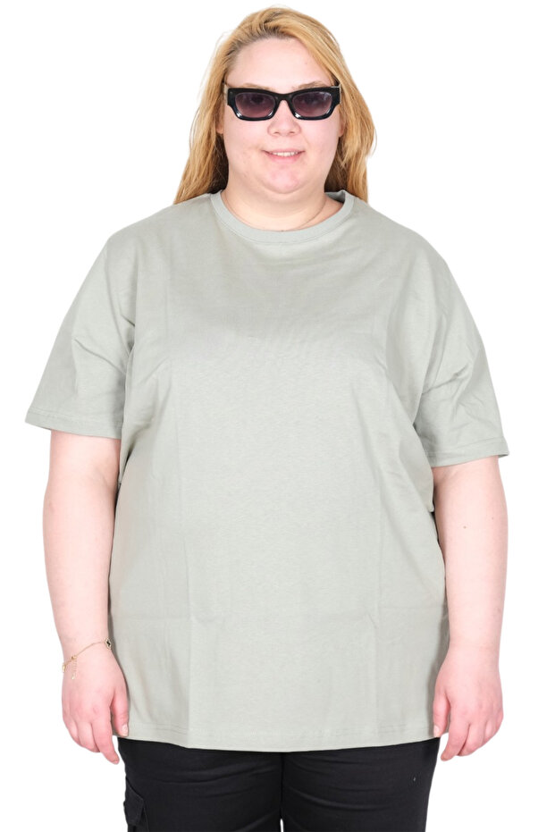 تي شيرت نسائي مقاس كبير من Mode XL Bıs Basic U25162 CAGLA