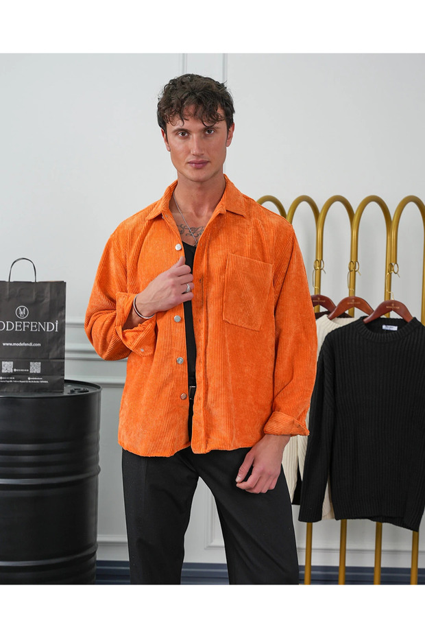 Fitil Velvet Oversize Shirt