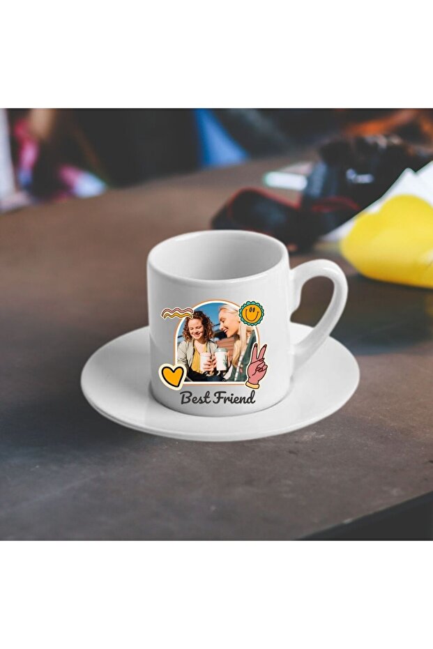 Best Friend Designed Photo Printed Turkish Coffee Cup – a Gift for Your Closest Friend