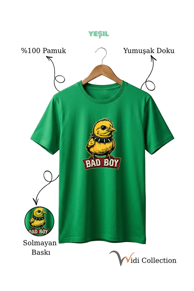 Unisex Bad Boy Chick Graphic Printed 100% Cotton Regular Fit T-Shirt